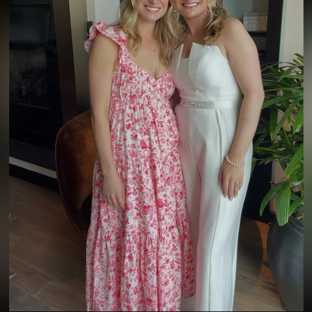 Abercrombie & Fitch Red Floral Maxi Dress